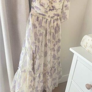 Petal & Pup Lavender Floral Maxi Dress